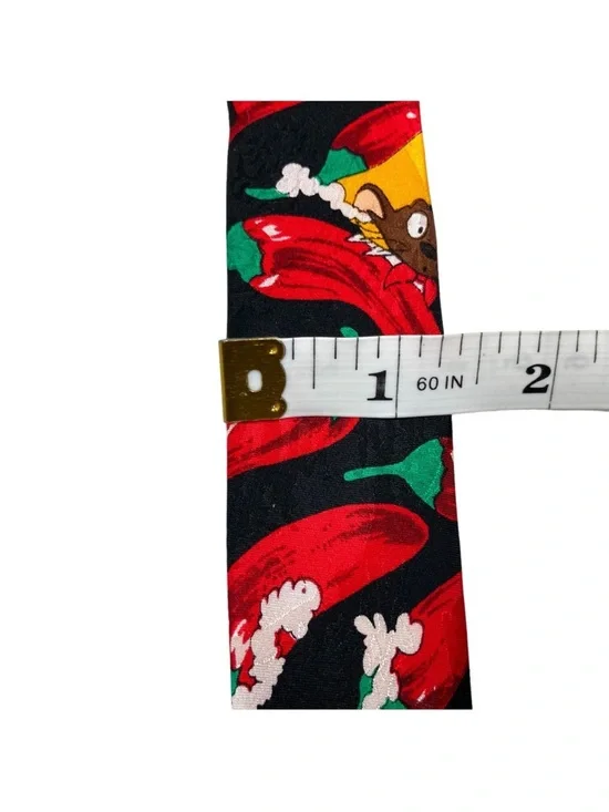 Looney Tunes Men Necktie Tie Hot Chili Pepper 1994 Cartoon Bugs Taz - Picture 6 of 10
